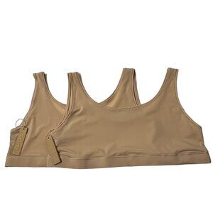 SKIMS Jelly Sheer Scoop Neck Bralette Lot of 2 Clay XL